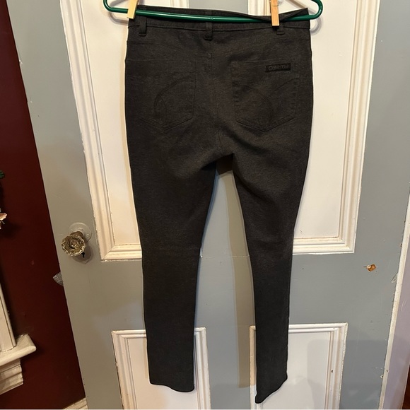 Calvin Klein gray slacks zipper front Size 0 - 28 inch in seam - Picture 7 of 7